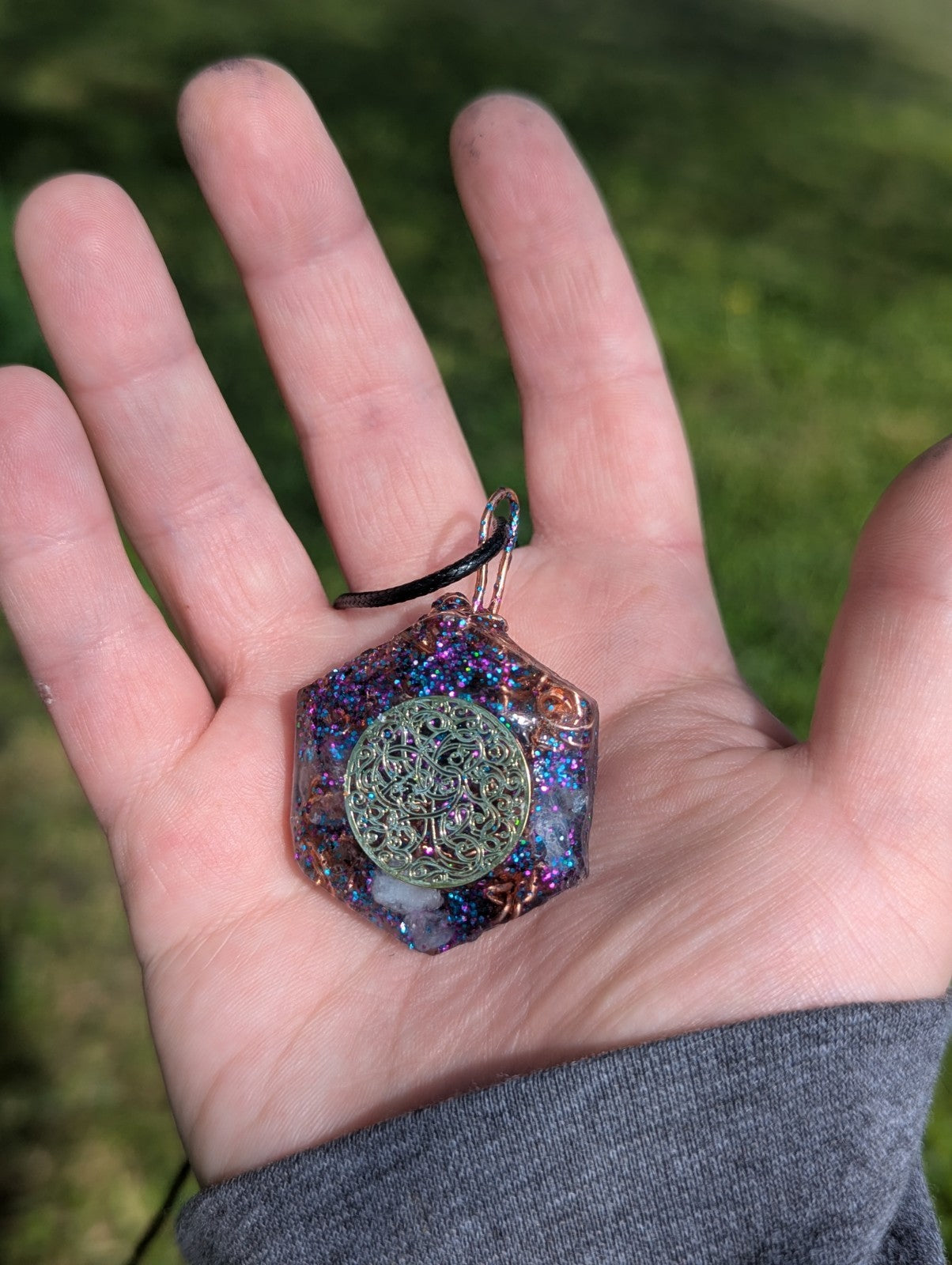 Blue Sodalite Star Orgonite Necklace, for Protection, and Inner Self Connection