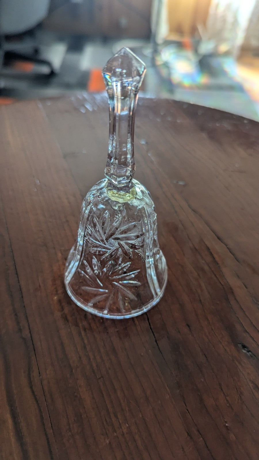 Vintage Glass Bell with Pressed Pattern