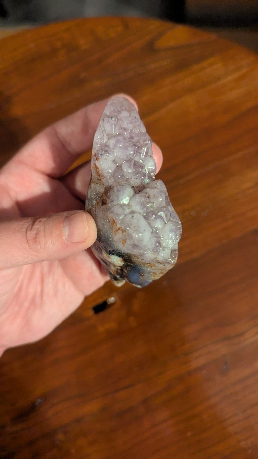 107g Natural Blue Snowflake Flower Agate Crystal Slice Reiki Stone Healing