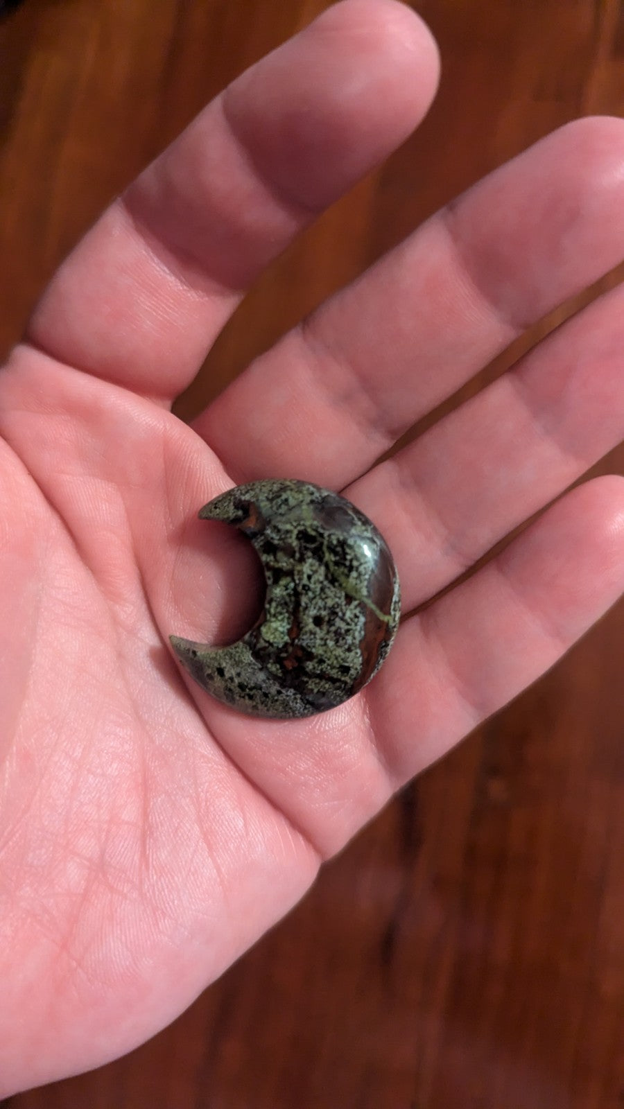 Natural Dragon Blood Jasper  Carved Moon, Crystal, Reiki, Healing, gift | Crystal Arborist