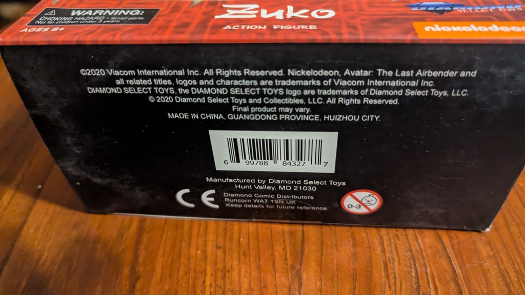 Zuko, Avatar: The Last Airbender, Diamond Select Figure