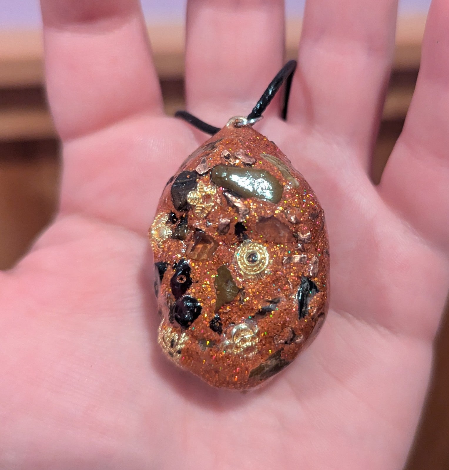 Orgonite 'Fruit Cake' Necklace For Protection, Grounding, and Personal Strength | Crystal Arborist