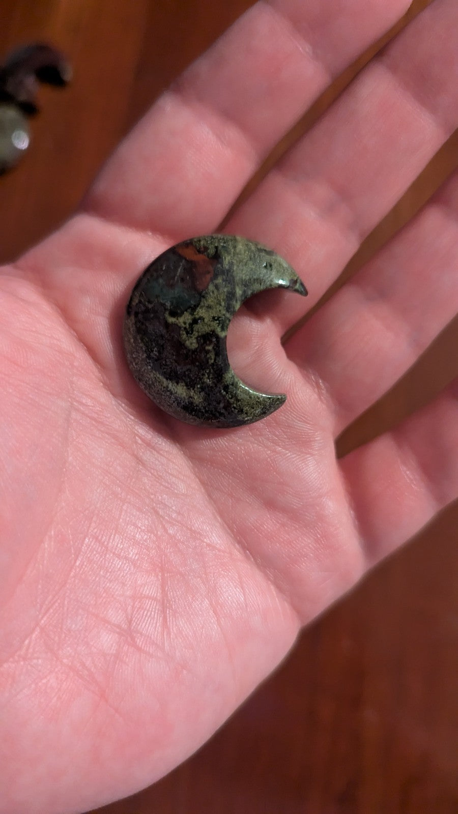 Natural Dragon Blood Jasper  Carved Moon, Crystal, Reiki, Healing, gift | Crystal Arborist
