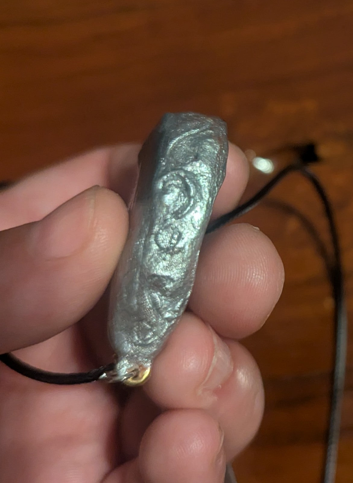 Rare Abalone Shell Pendant, With  Hand Painted Terracotta Clay Frame | Crystal Arborist