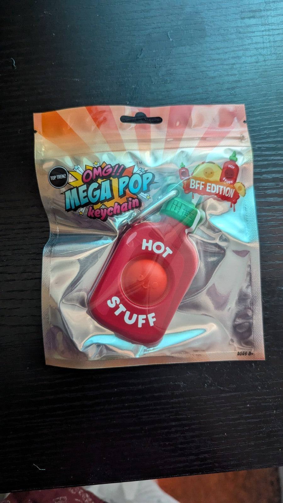 OMG Mega Pop Keychain, Hot Sauce Bubble Popper, Fidget Toy