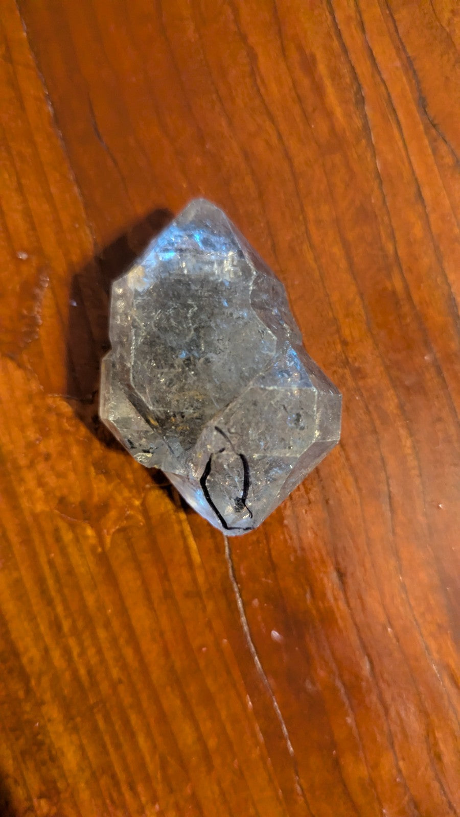 Original ore Herkimer Enhydro Crystal Cluster Gem&two Moving water droplets 65g