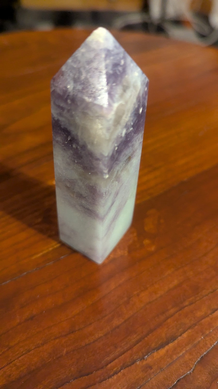 127g  Rare Natural Purple Mica Reiki Point Obelisk