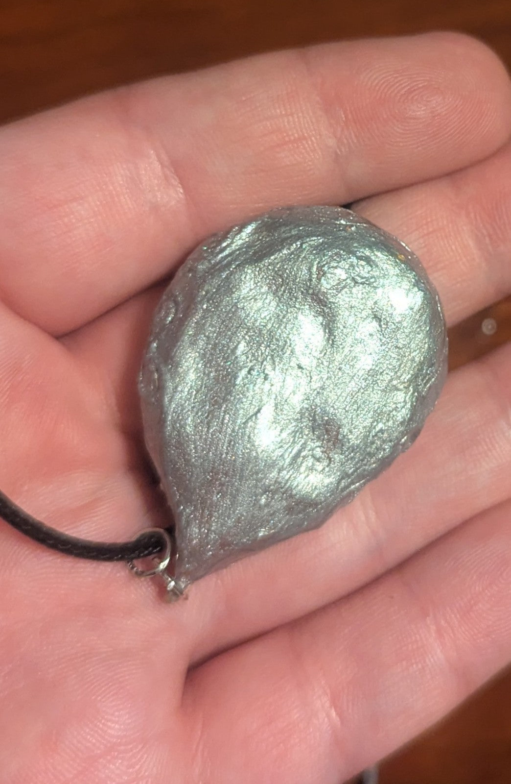 Rare Abalone Shell Pendant, With  Hand Painted Terracotta Clay Frame | Crystal Arborist