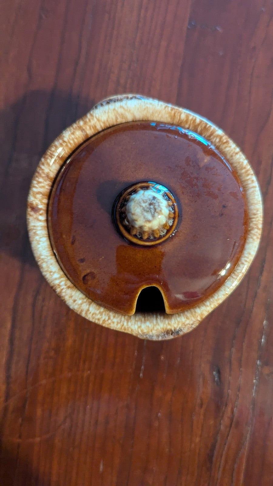 Brown 'hull USA' Ovenproof Container,  soufflé, Creamer Jar?