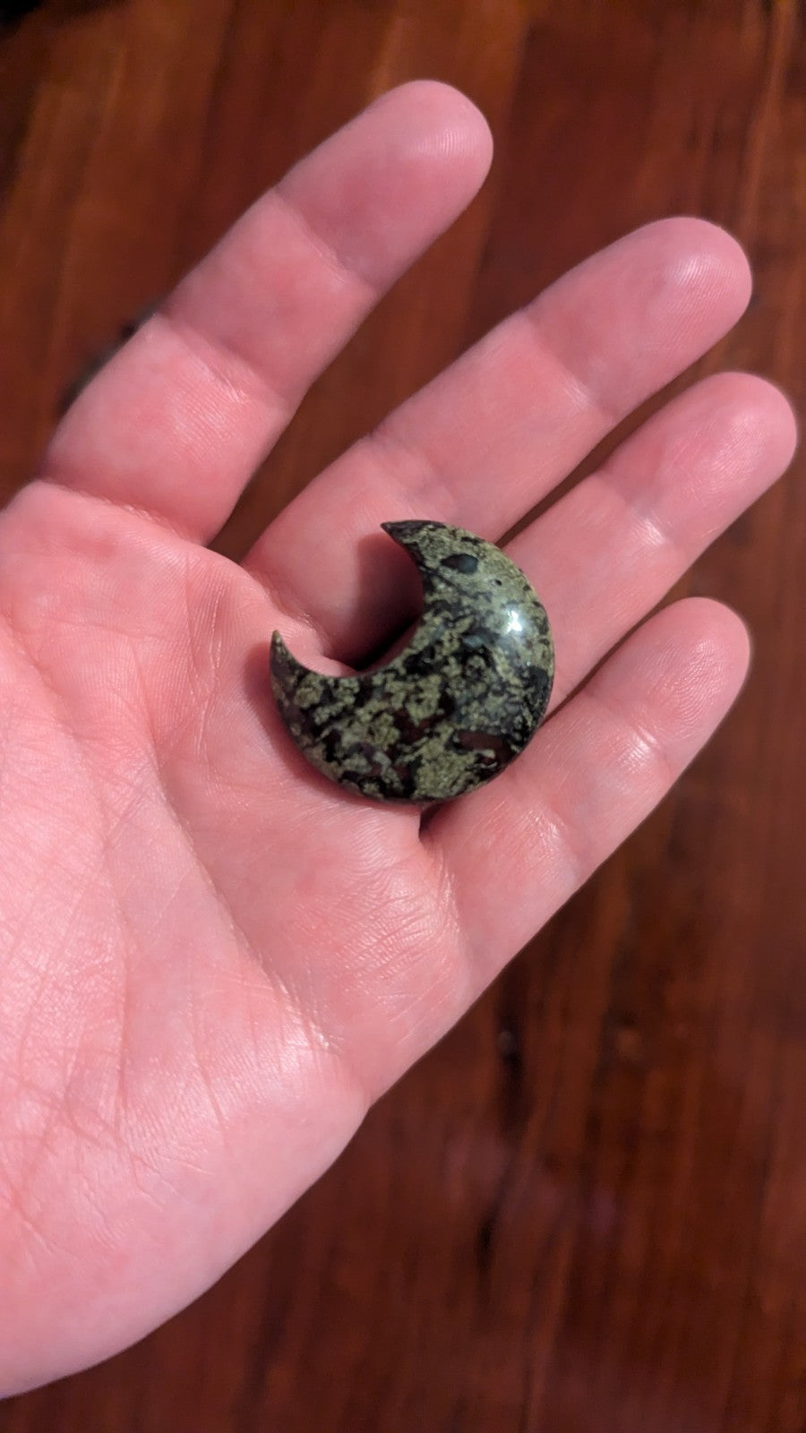 Natural Dragon Blood Jasper  Carved Moon, Crystal, Reiki, Healing, gift