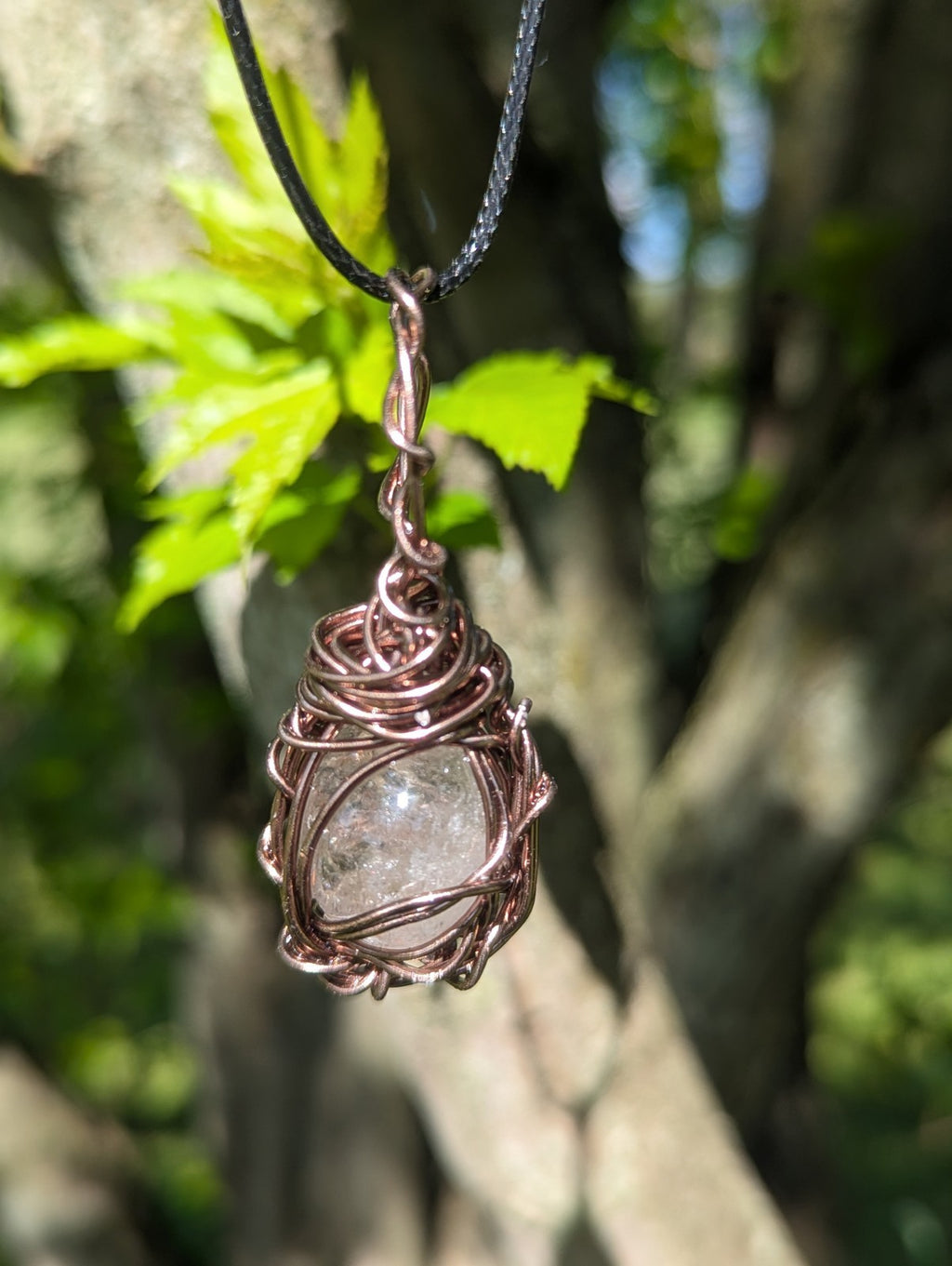 Smokey Quartz Wirewrapped Necklace for Serenity and Positive Energy