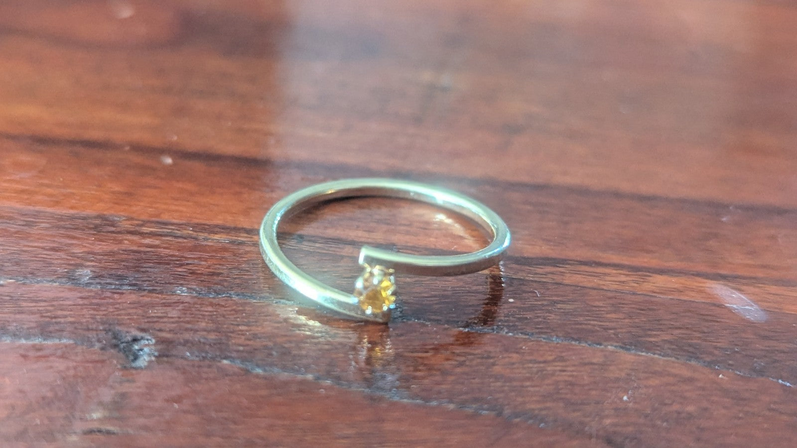 Vintage Ring With Amber Colored Stone