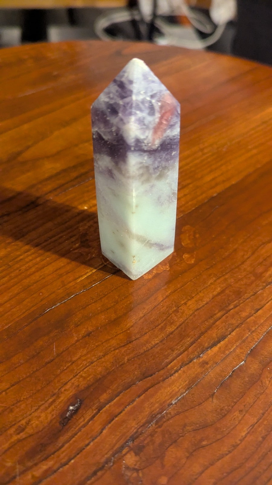 127g  Rare Natural Purple Mica Reiki Point Obelisk