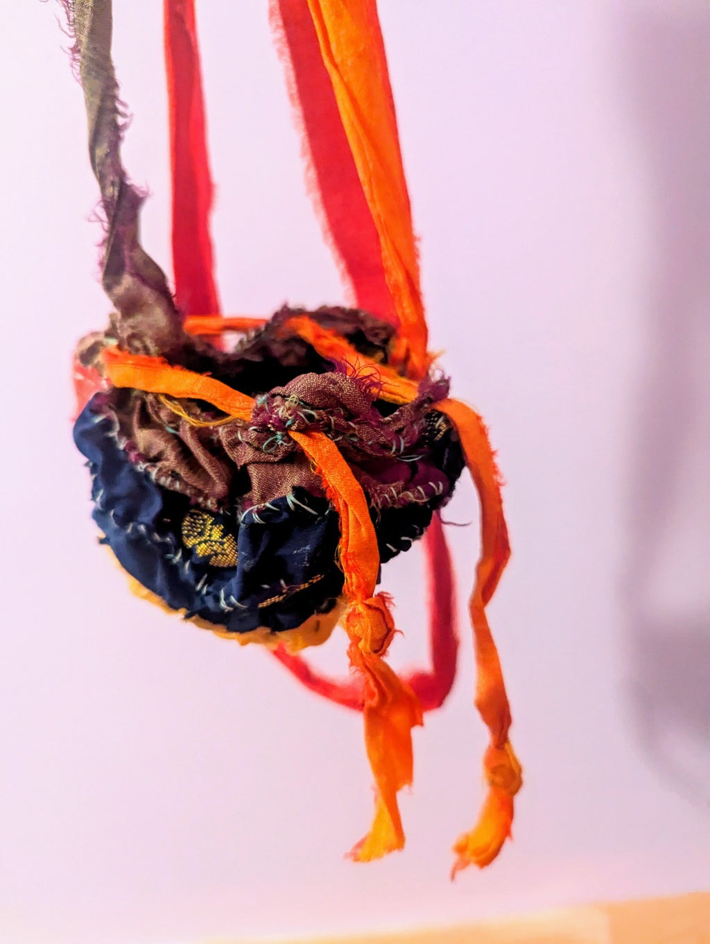 Protection and Grounding Gemstone Bundle with Handmade Drawstring Sari Silk Bag