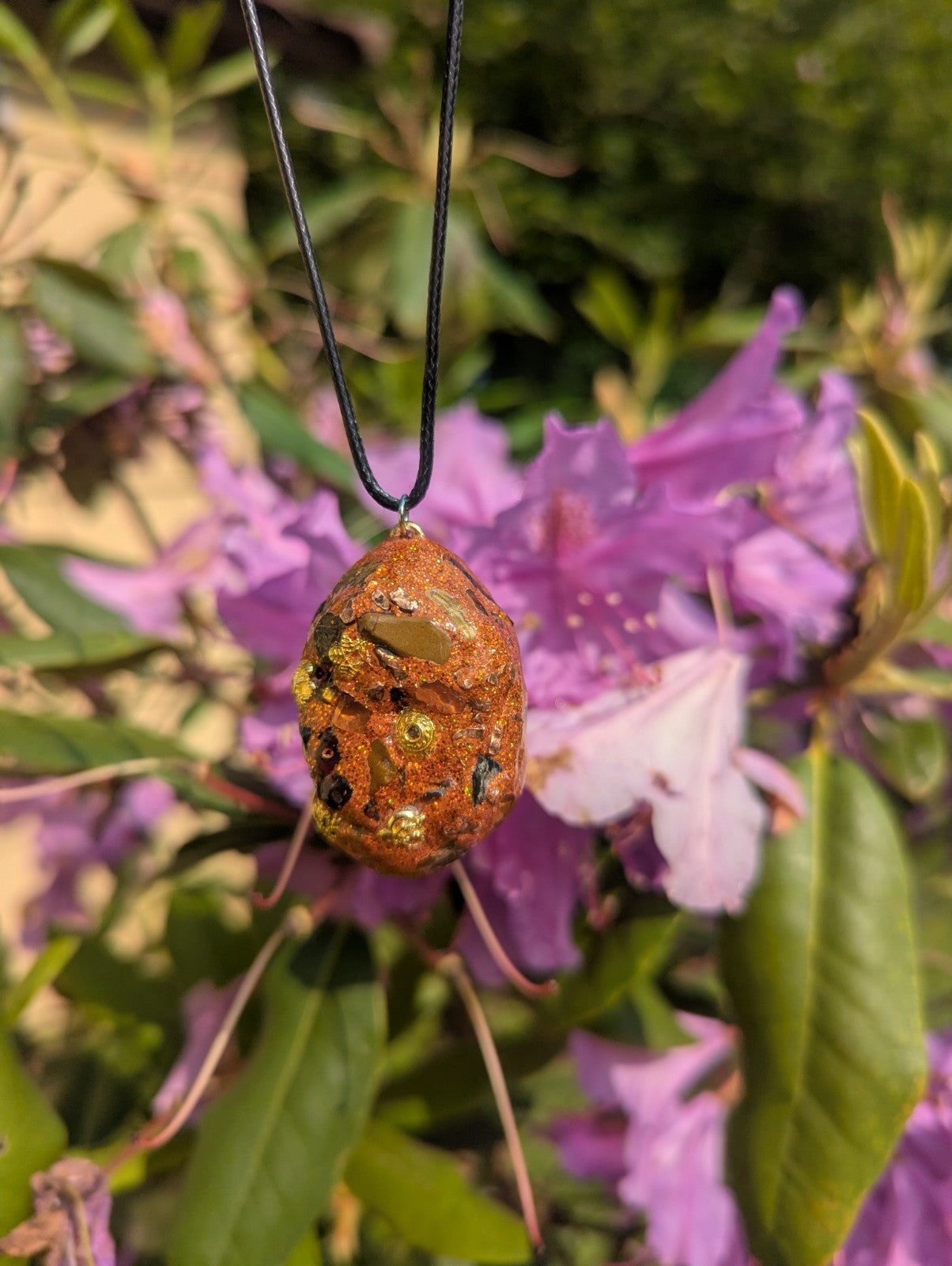 Orgonite 'Fruit Cake' Necklace For Protection, Grounding, and Personal Strength