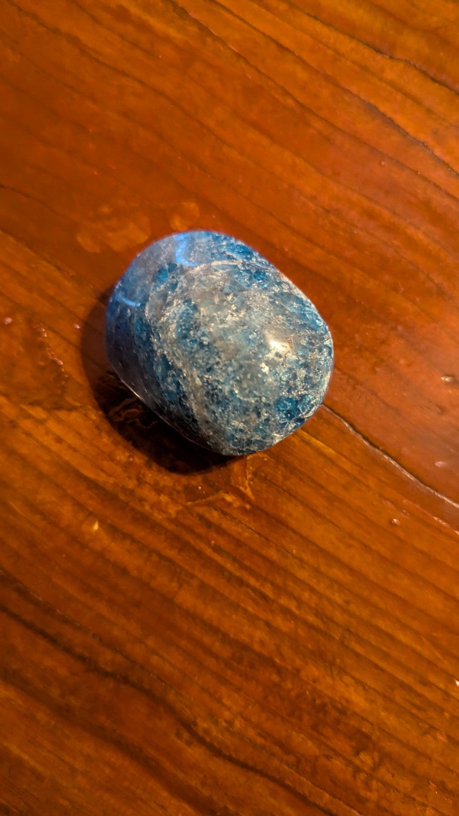 Natural Polished Blue Apatite Palm Stone Crystal Gemstone Reiki Healing Specimen