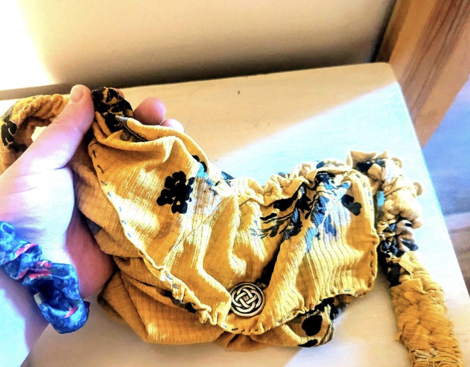 Upcycled T-Shirt Purse For Rockhounding, Makeup, Shoulder Bag. Multiple Use Item | Crystal Arborist