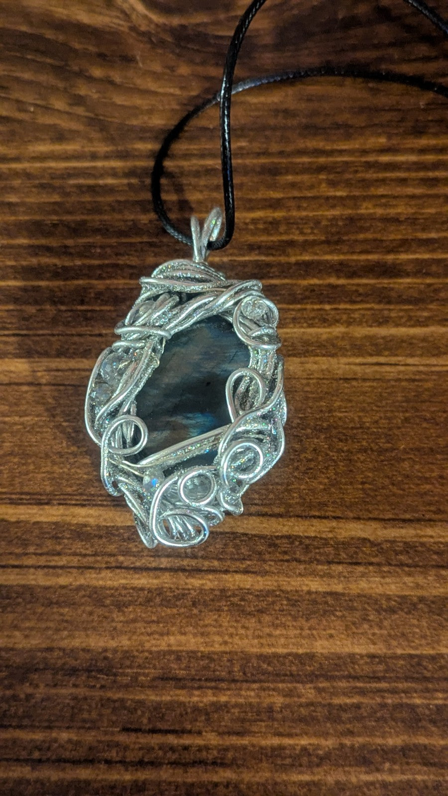 Silver Tone Labradorite Necklace