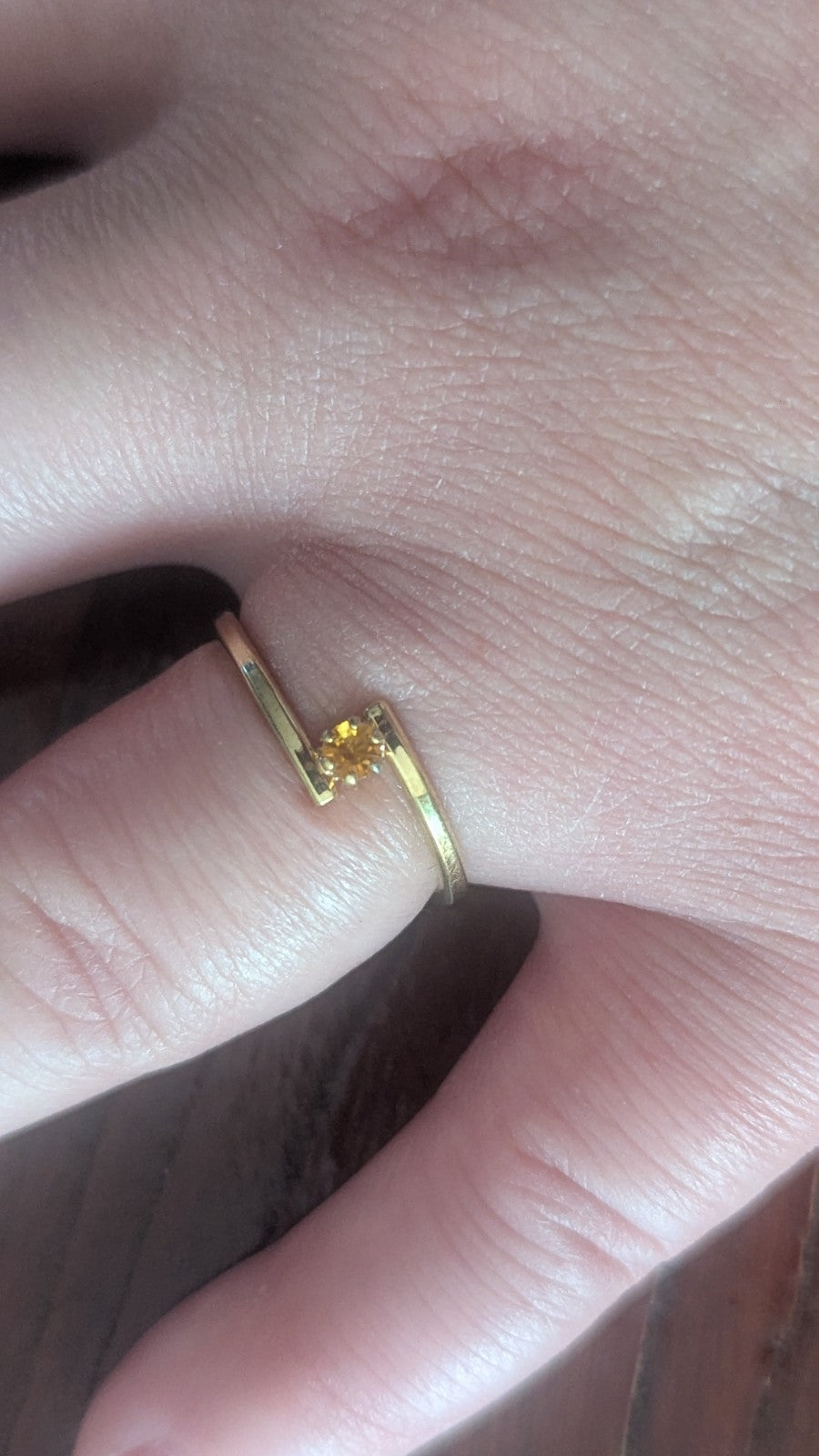 Vintage Ring With Amber Colored Stone