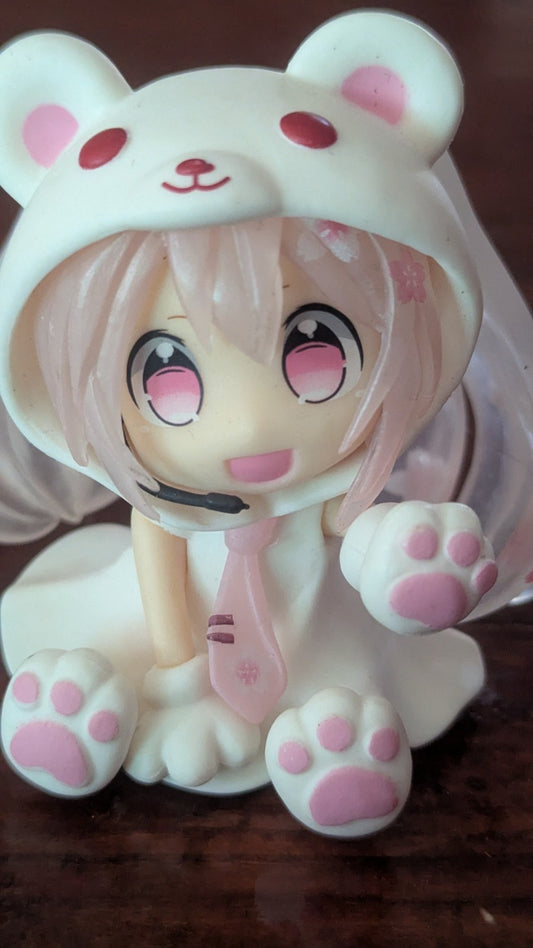 Hatsune Miku, Vocaloid, Chibi Anime Figure, Polar Bear, Pink, Hard To Find | Crystal Arborist