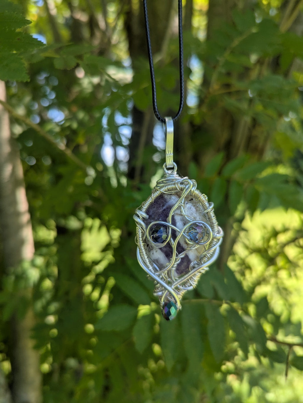 Handmade Dream Amethyst Pendant, Necklace, Natural Gemstone