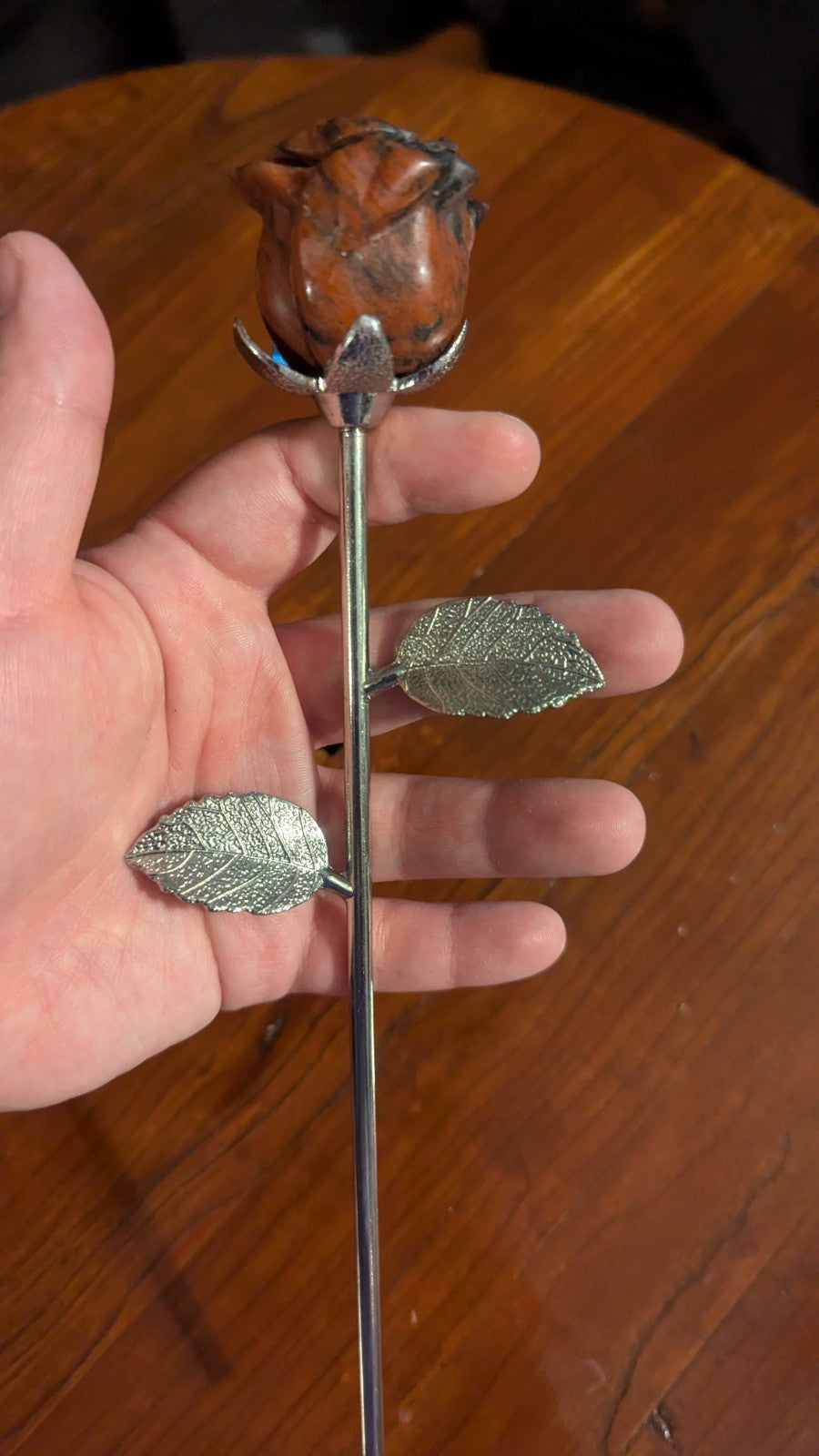 92g Pretty Hight 23cm Natural Red Jasper Carved Rose, Flower, Reiki | Crystal Arborist