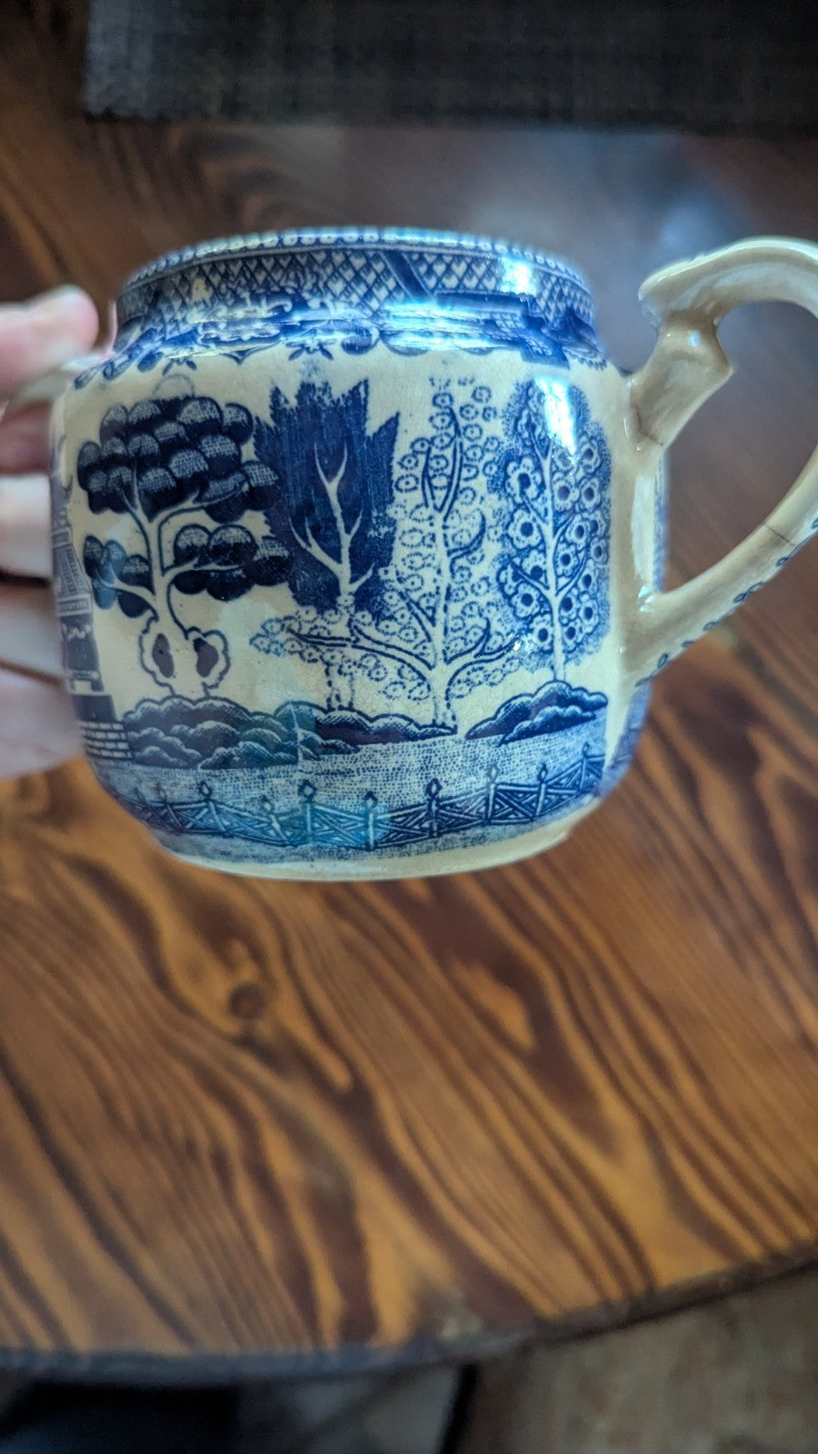 Blue And White Jar With Handles, Japan