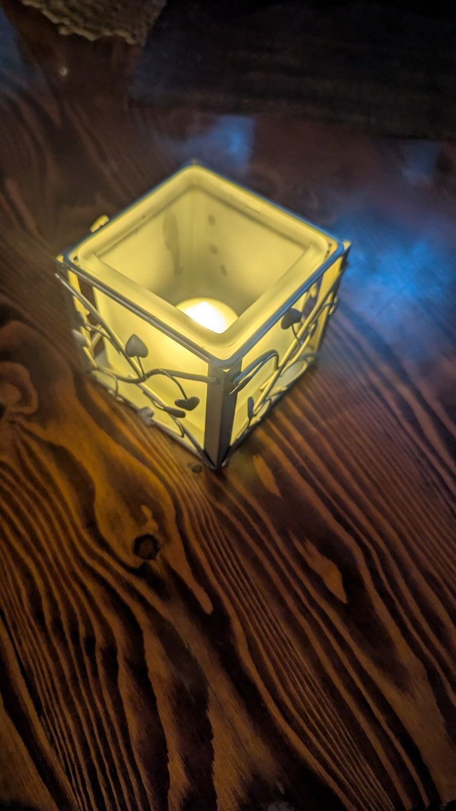 Vintage Candle Holder With Leaf Design, Home Decor