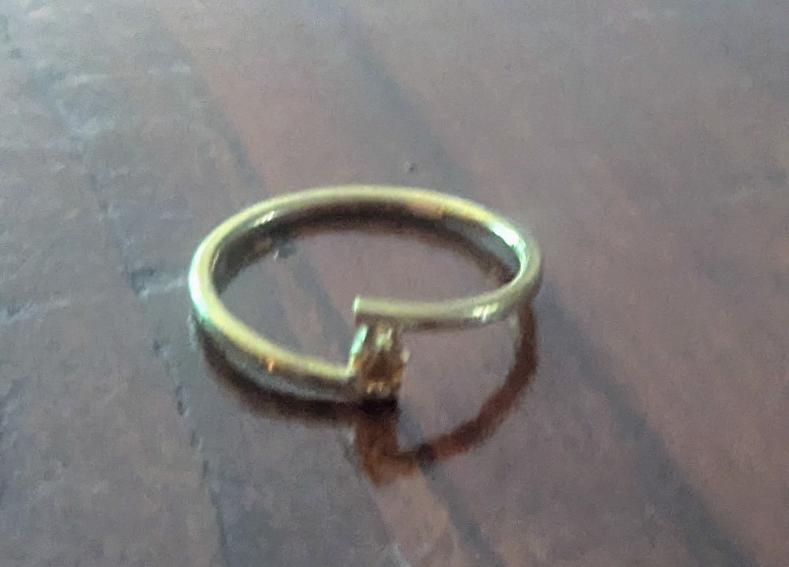 Vintage Ring With Amber Colored Stone