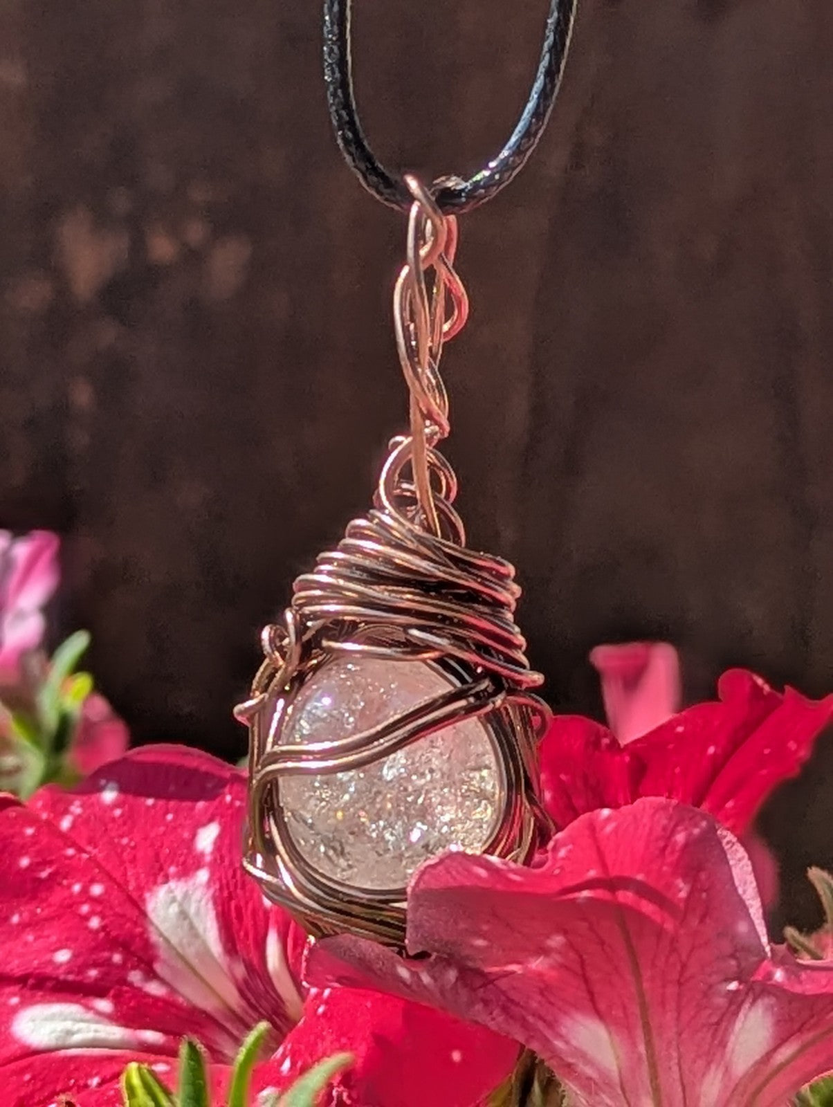 Smokey Quartz Wirewrapped Necklace for Serenity and Positive Energy