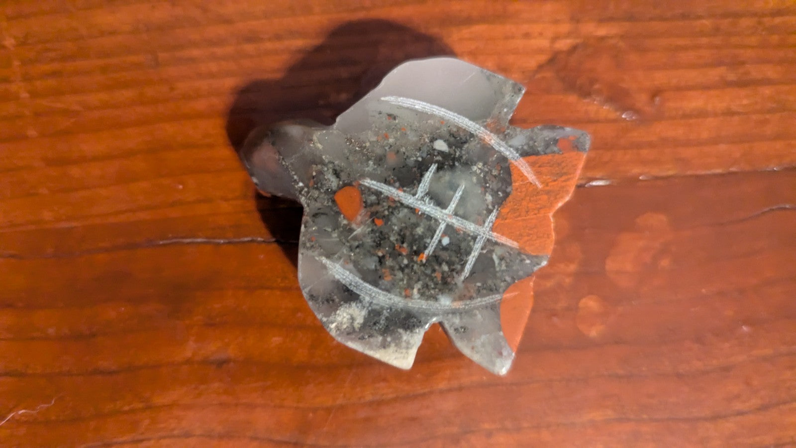 48G Natural African Blood Stone Carving, Turtle, Crystal, Polished Reiki