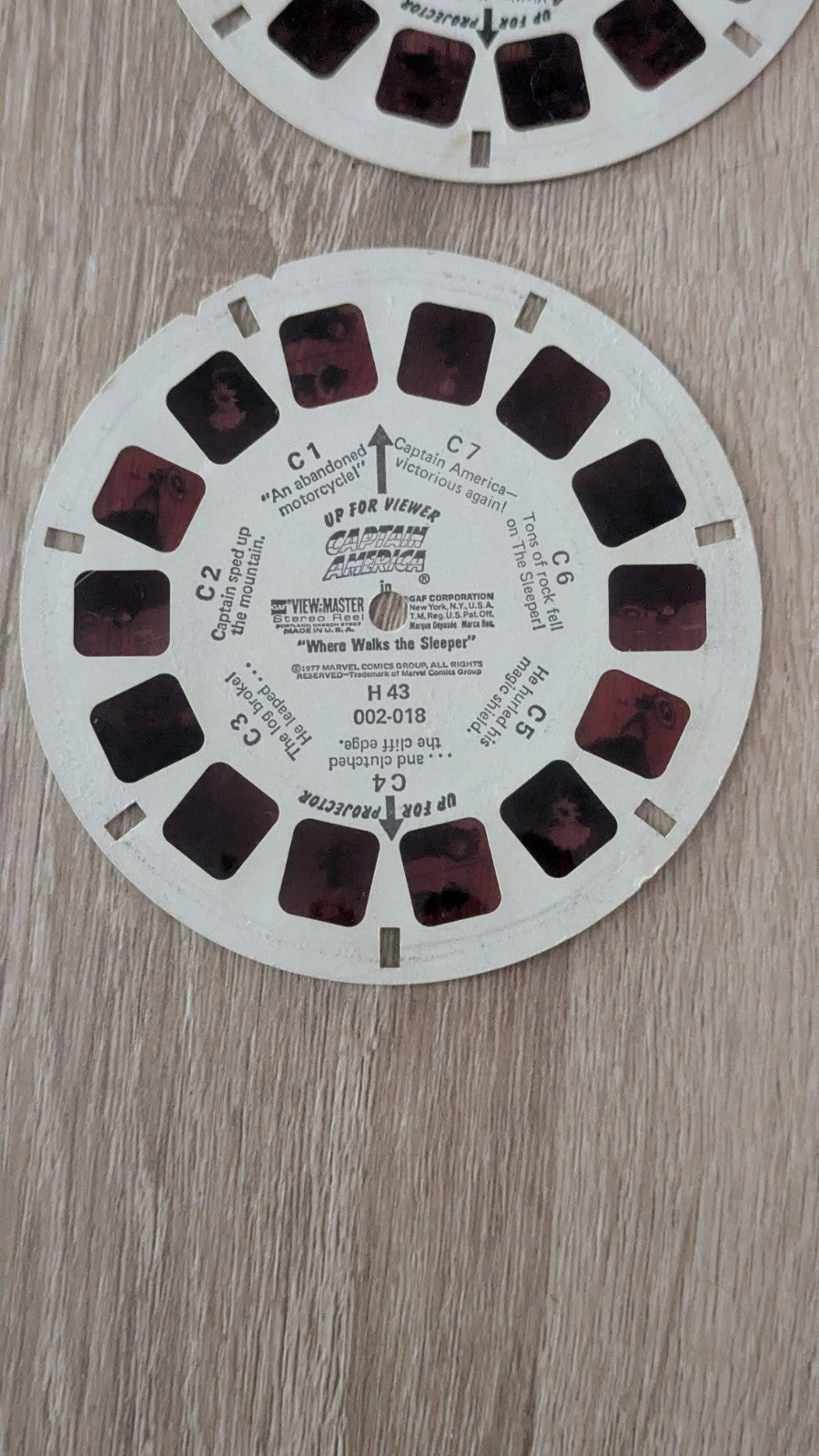Vintage 1970s View-Master, Six Slides, Capt. America, Spiderman, Hulk, Dr....