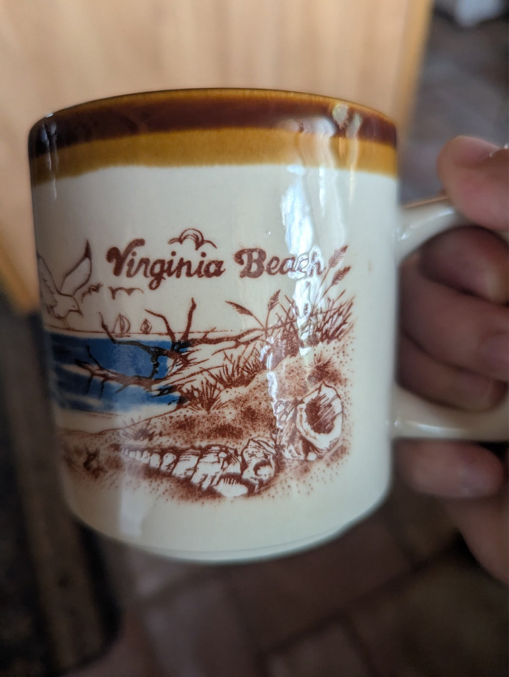 Vintage Virginia Beach Coffee Cup