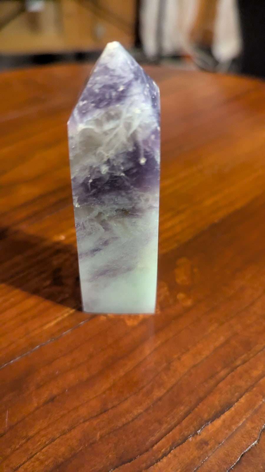 127g  Rare Natural Purple Mica Reiki Point Obelisk