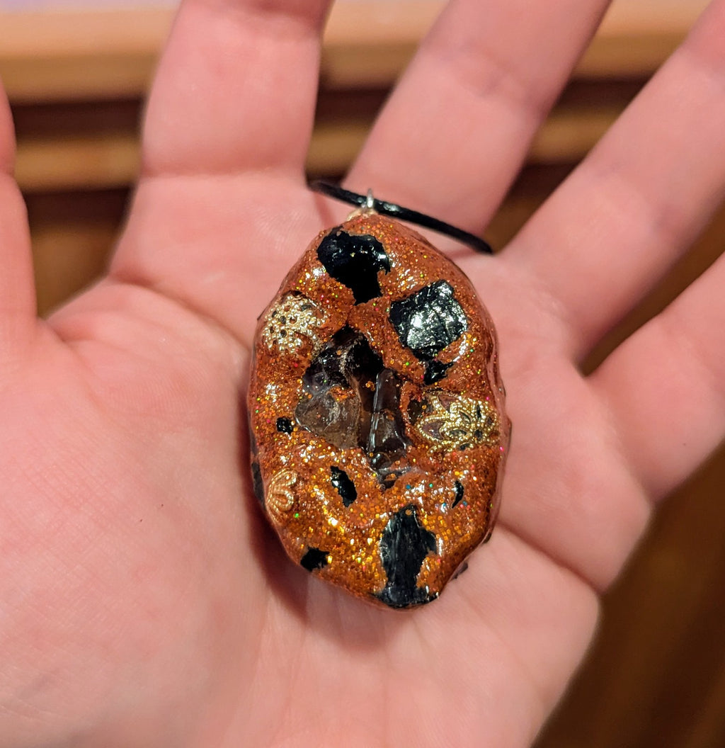 Orgonite 'Fruit Cake' Necklace For Protection, Grounding, and Personal Strength