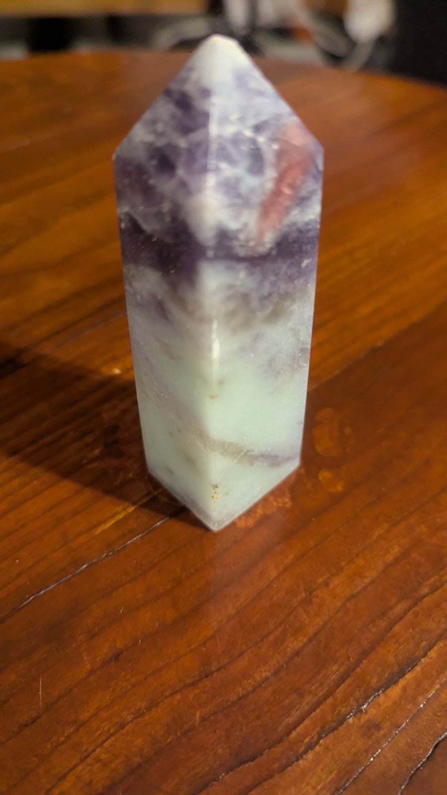 127g  Rare Natural Purple Mica Reiki Point Obelisk