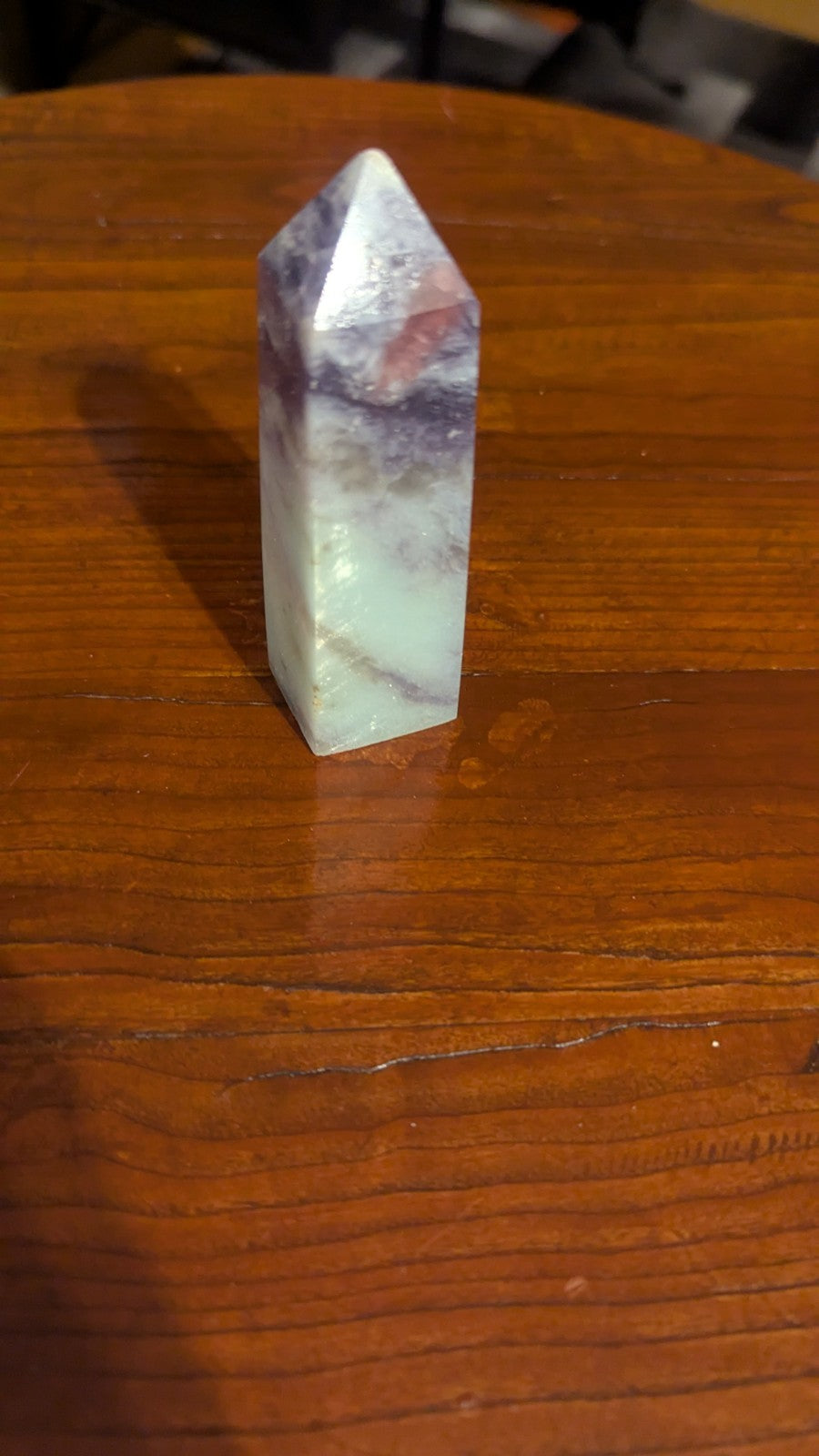 127g  Rare Natural Purple Mica Reiki Point Obelisk