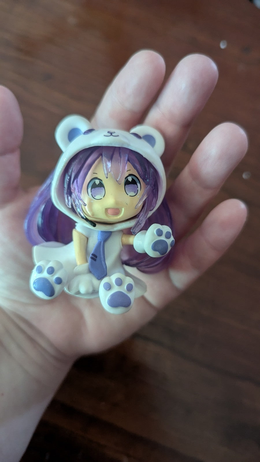 Hatsune Miku Anime Figure, Purple, Chibi, Vocaloid, Polar Bear, Hard To Find | Crystal Arborist