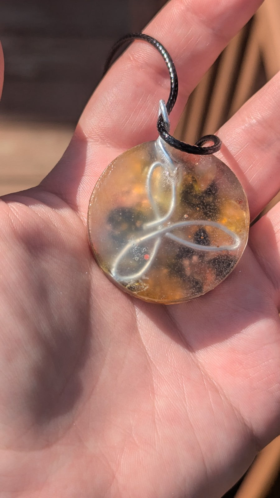 Citrine and Red Agate Orgonite, for Protection and Prosperity