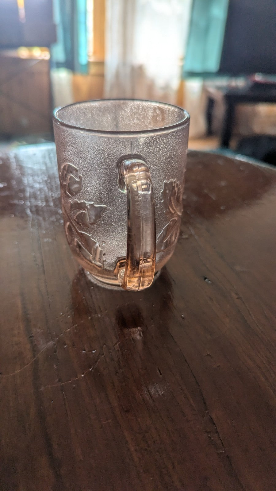 Vintage Pink Depression Glass Rose Rosaline Mugs Arcoroc France 8oz 