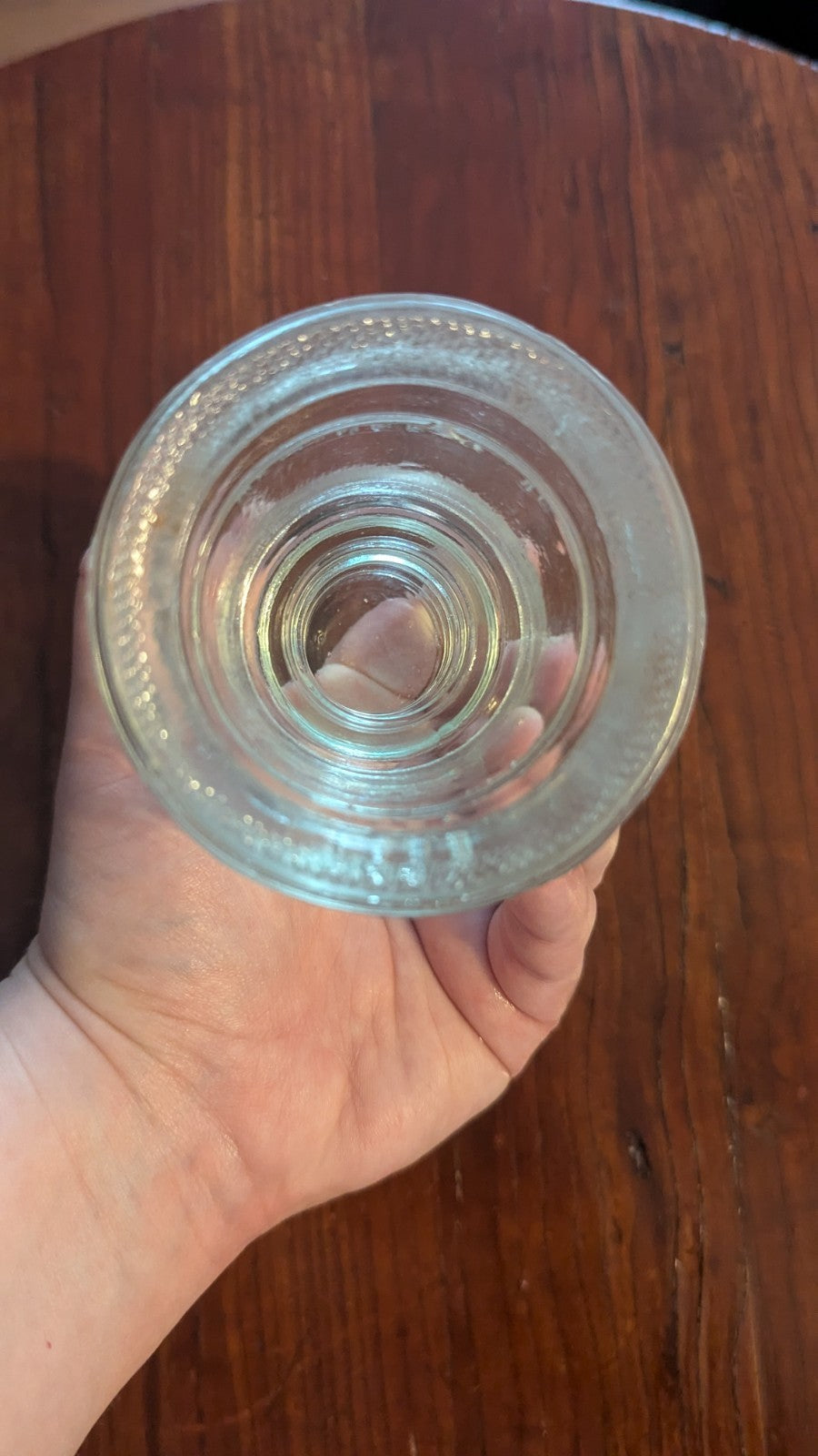 Clear Hemingray 16 Glass Insulator Cap