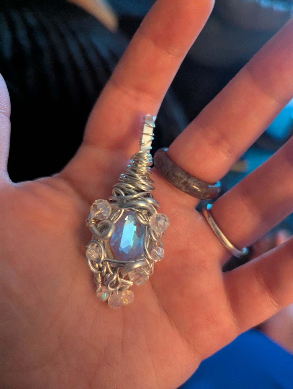 Mystic Topaz Wirewrapped Necklace for Inspiration and Manifestation