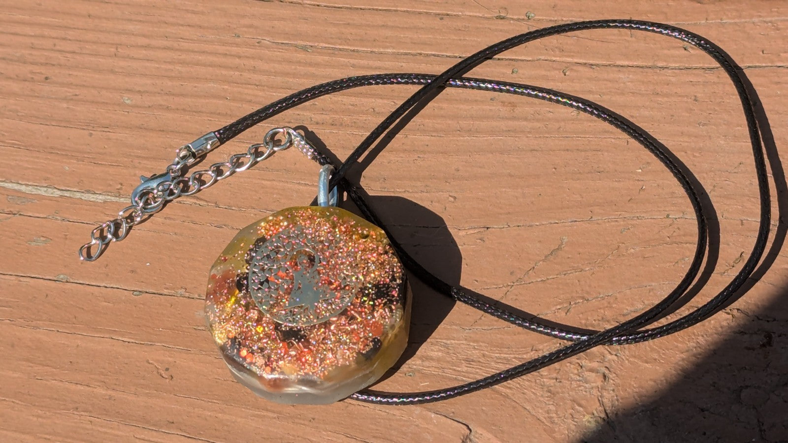 Citrine and Red Agate Orgonite, for Protection and Prosperity