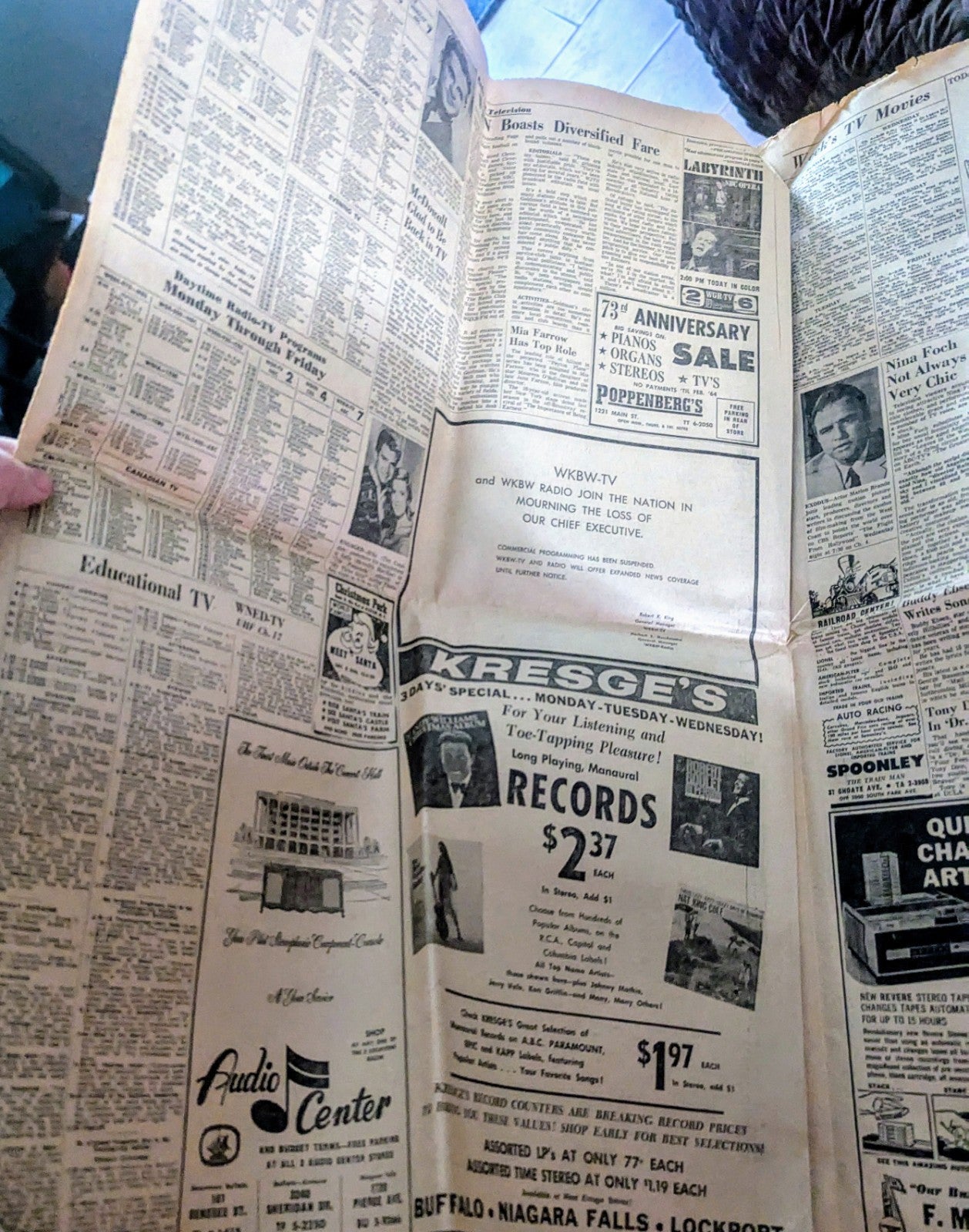 Vintage Buffalo Courier Express November 24, 1963 Newspaper, JFK Death