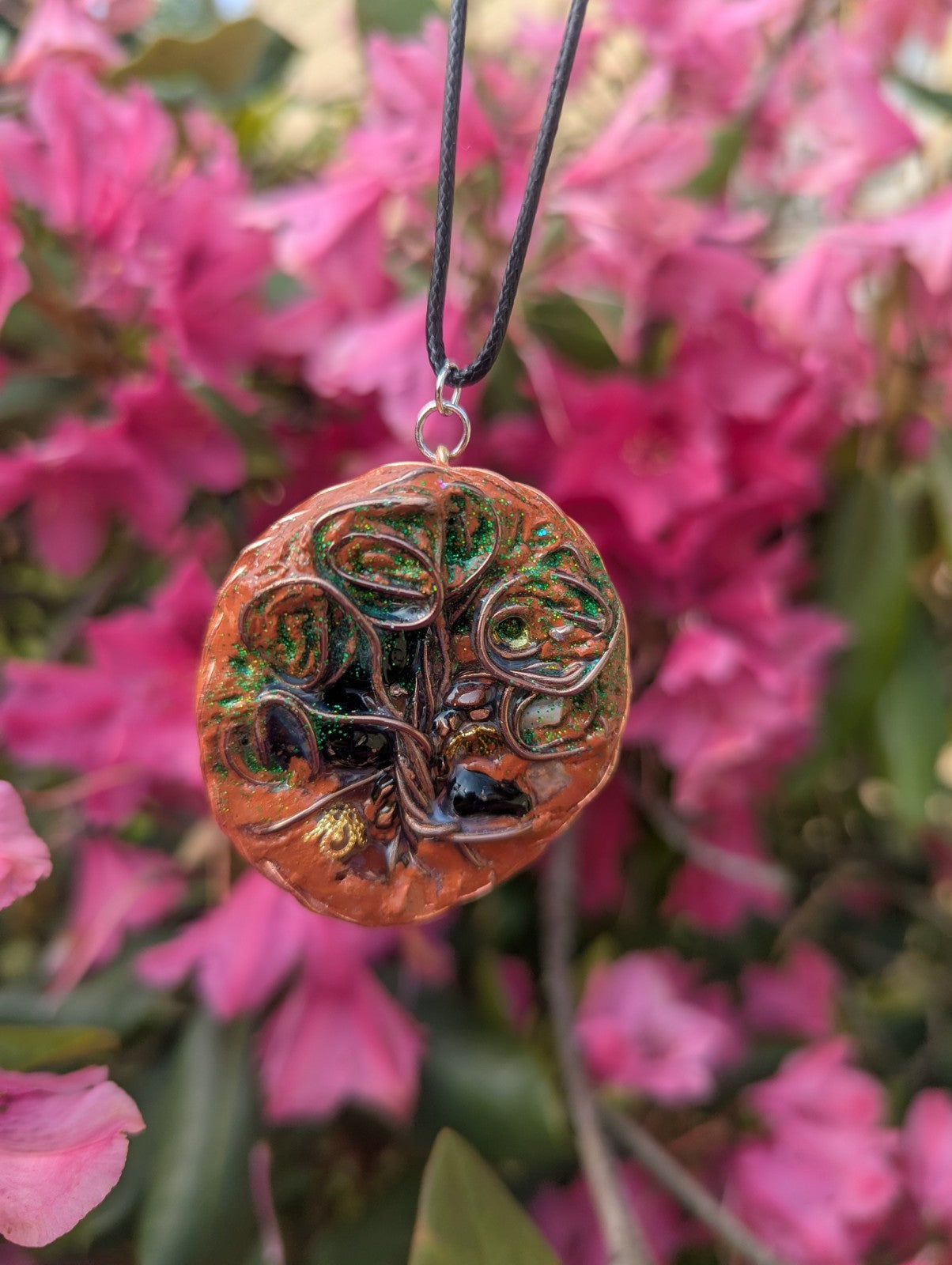Green Tree of Life Orgonite for Protection, Grounding, and Emotional Balance