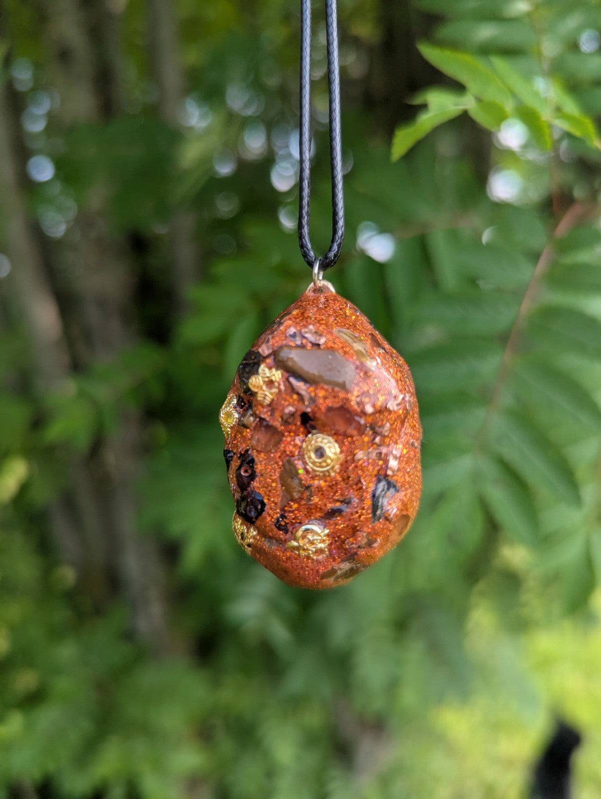 Orgonite 'Fruit Cake' Necklace For Protection, Grounding, and Personal Strength