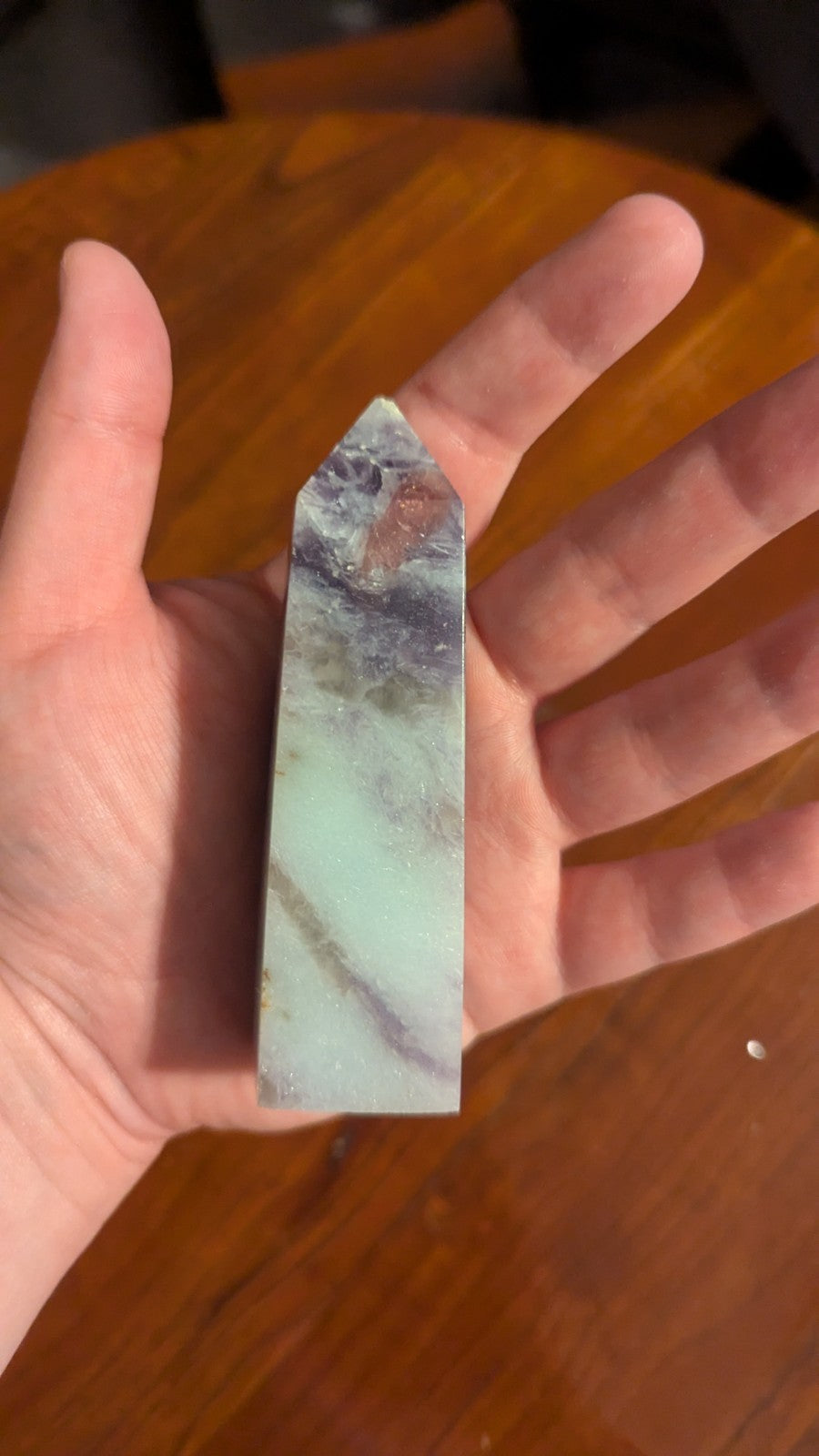 127g  Rare Natural Purple Mica Reiki Point Obelisk