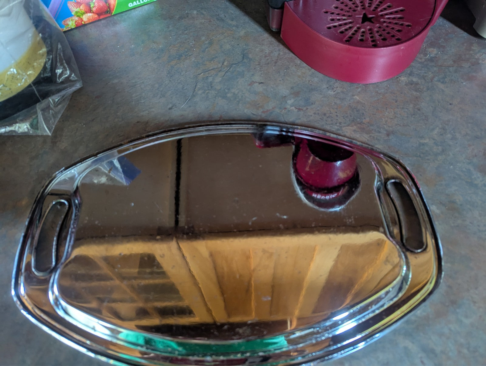 Vintage Silver Metal Serving Tray, Irvinware, Made in the USA
