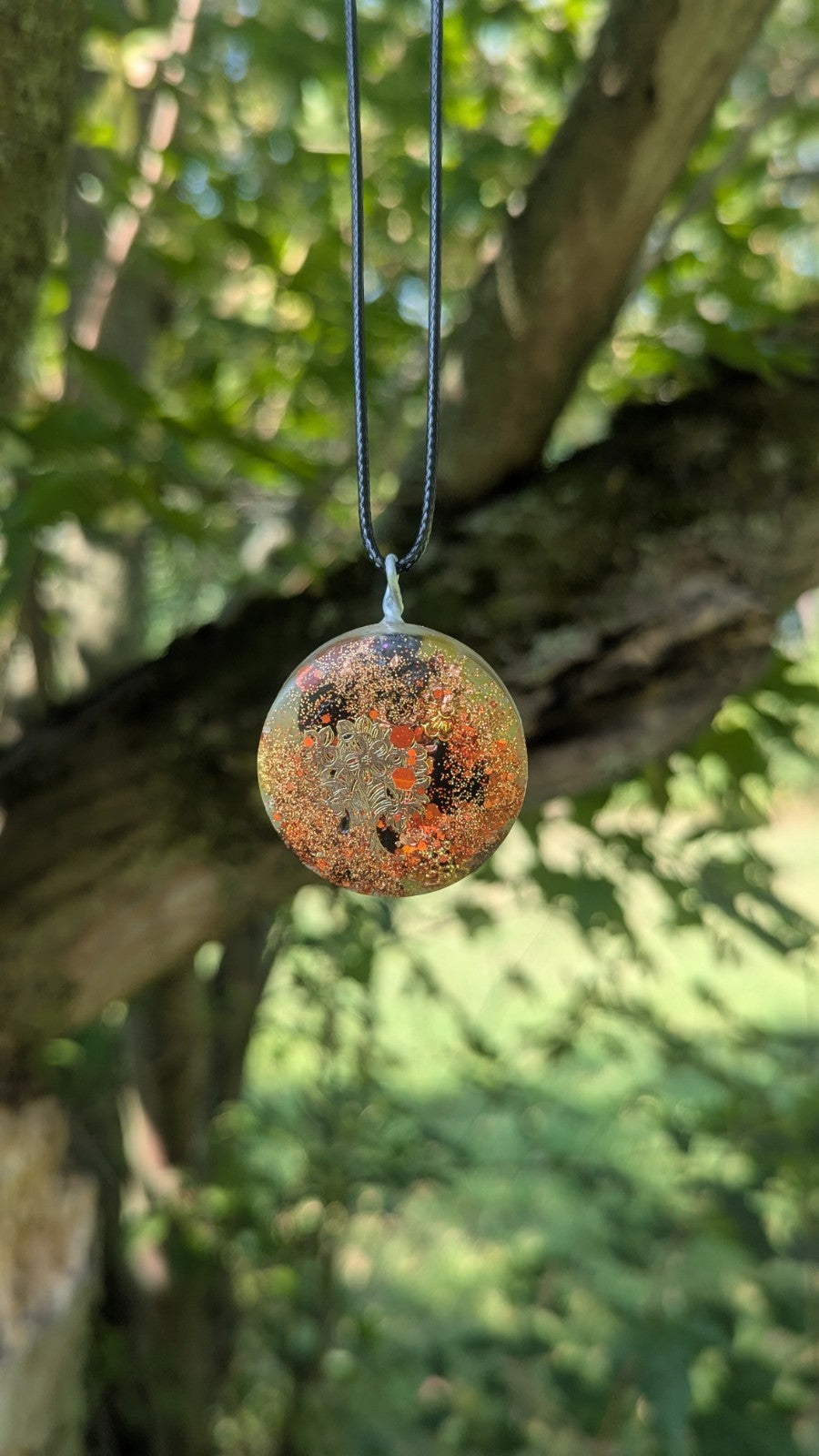 Citrine and Red Agate Orgonite, for Protection and Prosperity