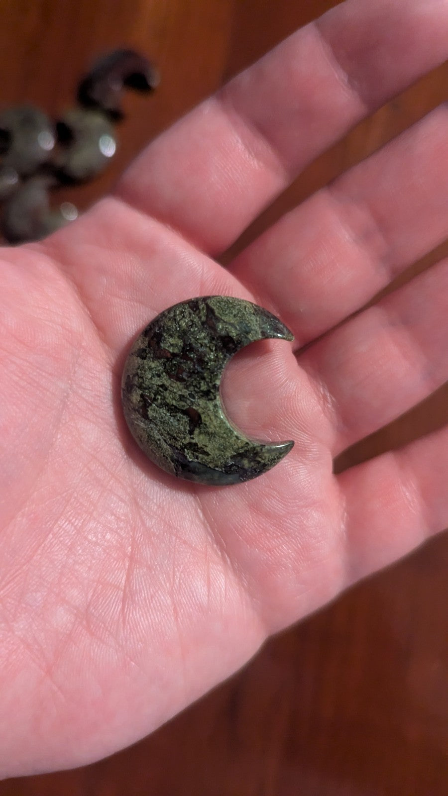 Natural Dragon Blood Jasper  Carved Moon, Crystal, Reiki, Healing, gift | Crystal Arborist